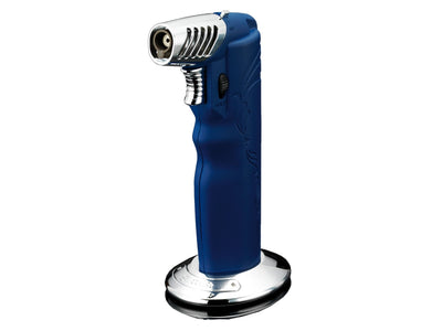 Accendino da tavolo Siglo Oval blu doppia fiamma jet e morbida forma ovale