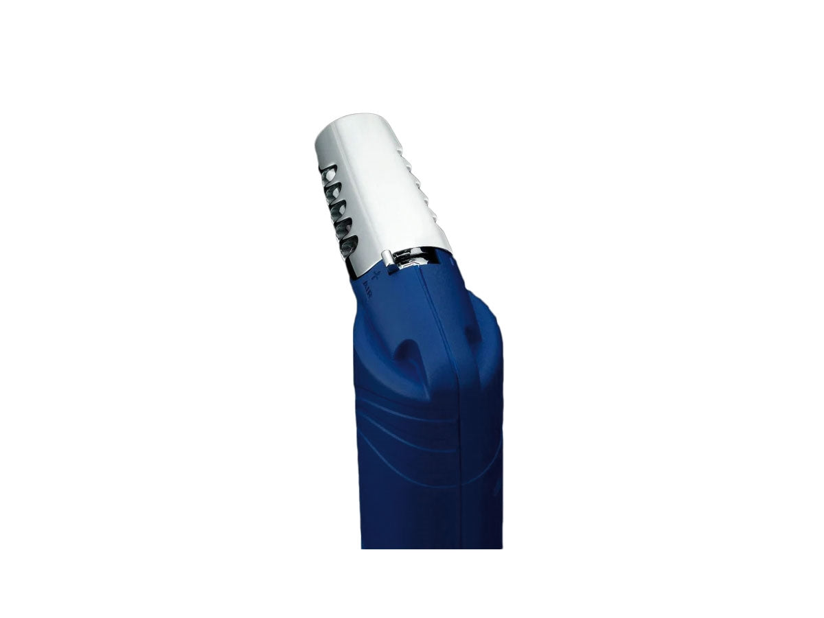 Siglo Oval Table Torch Lighter blu dettaglio accensione a pistola