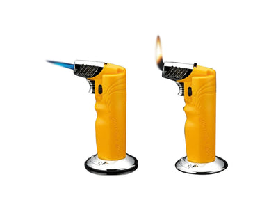 Siglo Oval Table Torch Lighter giallo Cohiba vista dall'alto interruttore commutazione