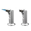 Siglo Oval Table Torch Lighter argento vista dall'alto interruttore commutazione