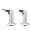 Siglo Oval Table Torch Lighter bianco vista dall'alto interruttore commutazione