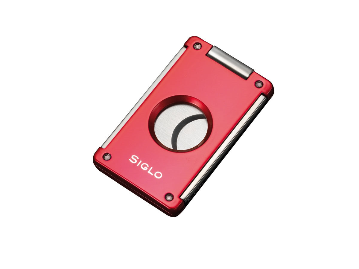 Tagliasigari Siglo Switch Blades Cutter rosso metallico lame acciaio inox foro 21 mm calibro 56