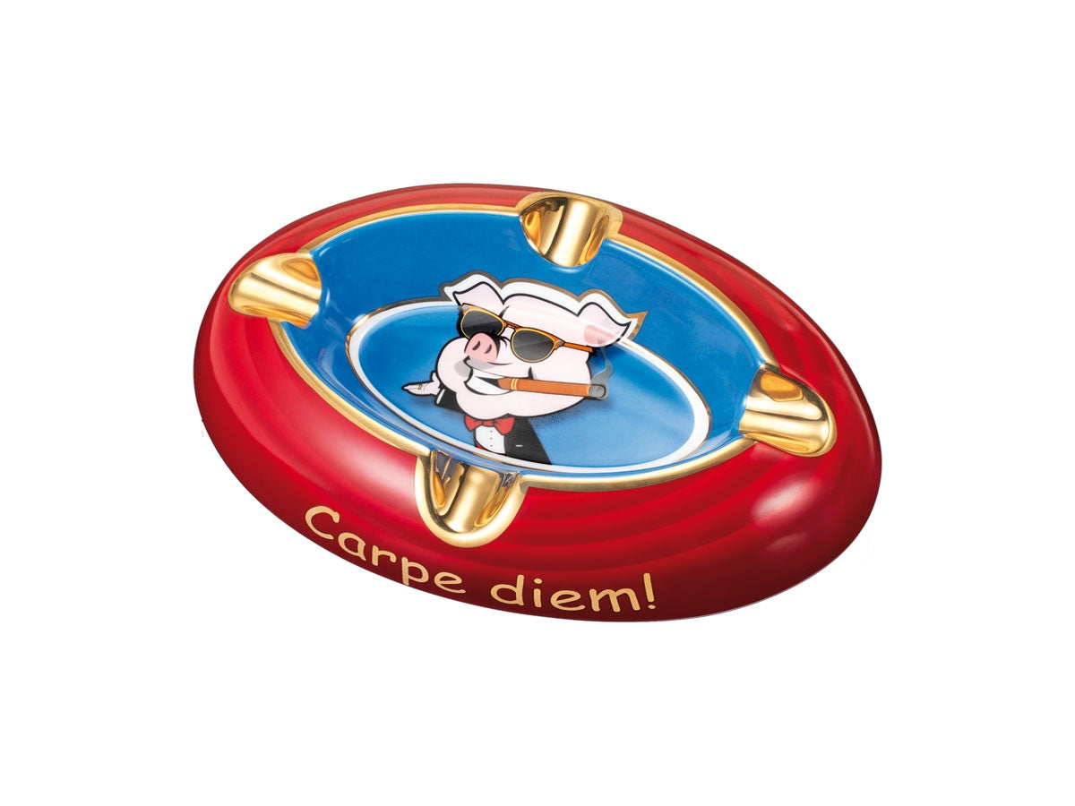 Posacenere Siglo Year of the Pig fine bone china decorazione vintage cartoons bordi colorati