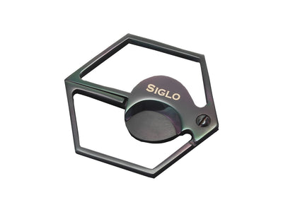 Tagliasigari Siglo Hexagon Scissors Small a forma esagonale acciaio inossidabile con custodia in pelle