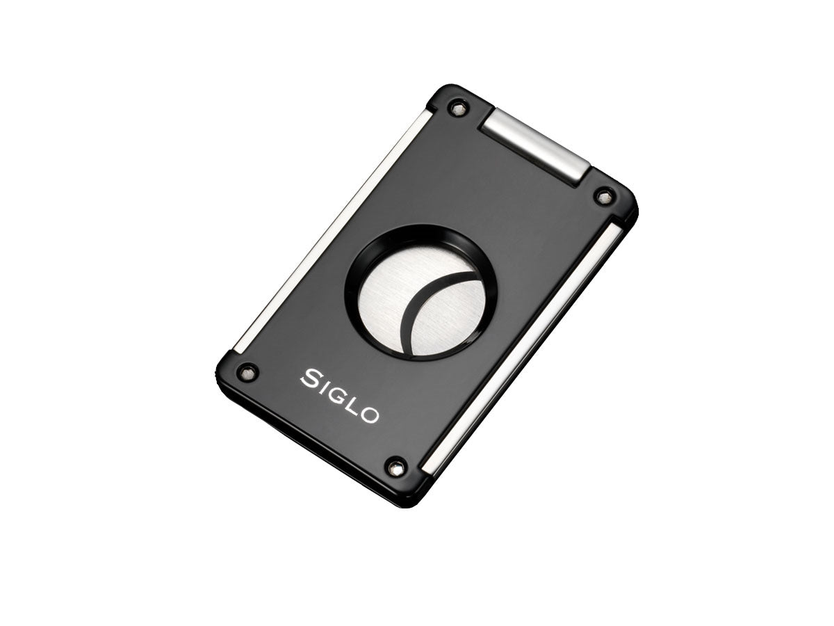 Tagliasigari Siglo Switch Blades Cutter nero lucido lame acciaio inox foro 21 mm calibro 56