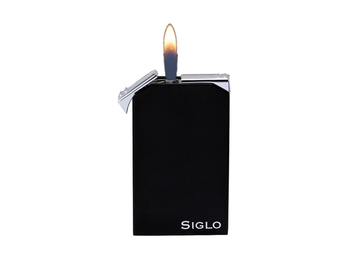 Accendino Siglo Twin Flame nero doppia fiamma jet e normale finestra serbatoio