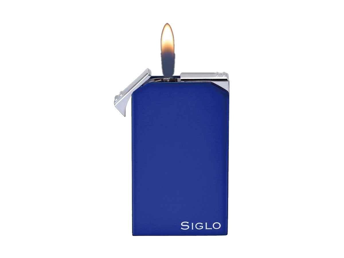 Accendino Siglo Twin Flame blu doppia fiamma jet e normale finestra serbatoio