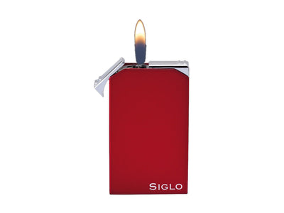 Accendino Siglo Twin Flame rosso doppia fiamma jet e normale finestra serbatoio