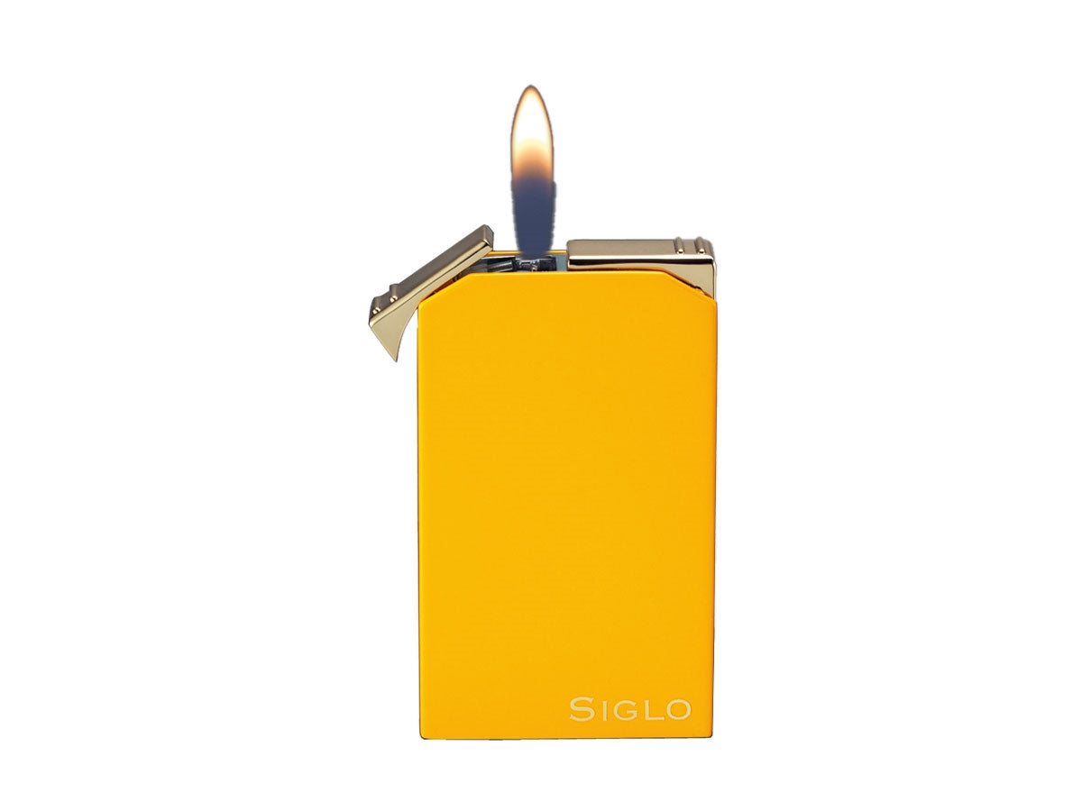 Accendino Siglo Twin Flame giallo doppia fiamma jet e normale finestra serbatoio