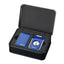 Set Siglo Vibrant accendino Twin Flame e tagliasigari Switch Blade scatola latta nera blu