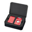 Set Siglo Vibrant accendino Twin Flame e tagliasigari Switch Blade scatola latta nera rosso