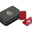 Siglo Vibrant Set rosso dettaglio accendino fiamma jet e normale e cutter