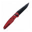 Dettaglio lama drop point Sleipner DLC ANV A100 pulsante ANV ambidestro