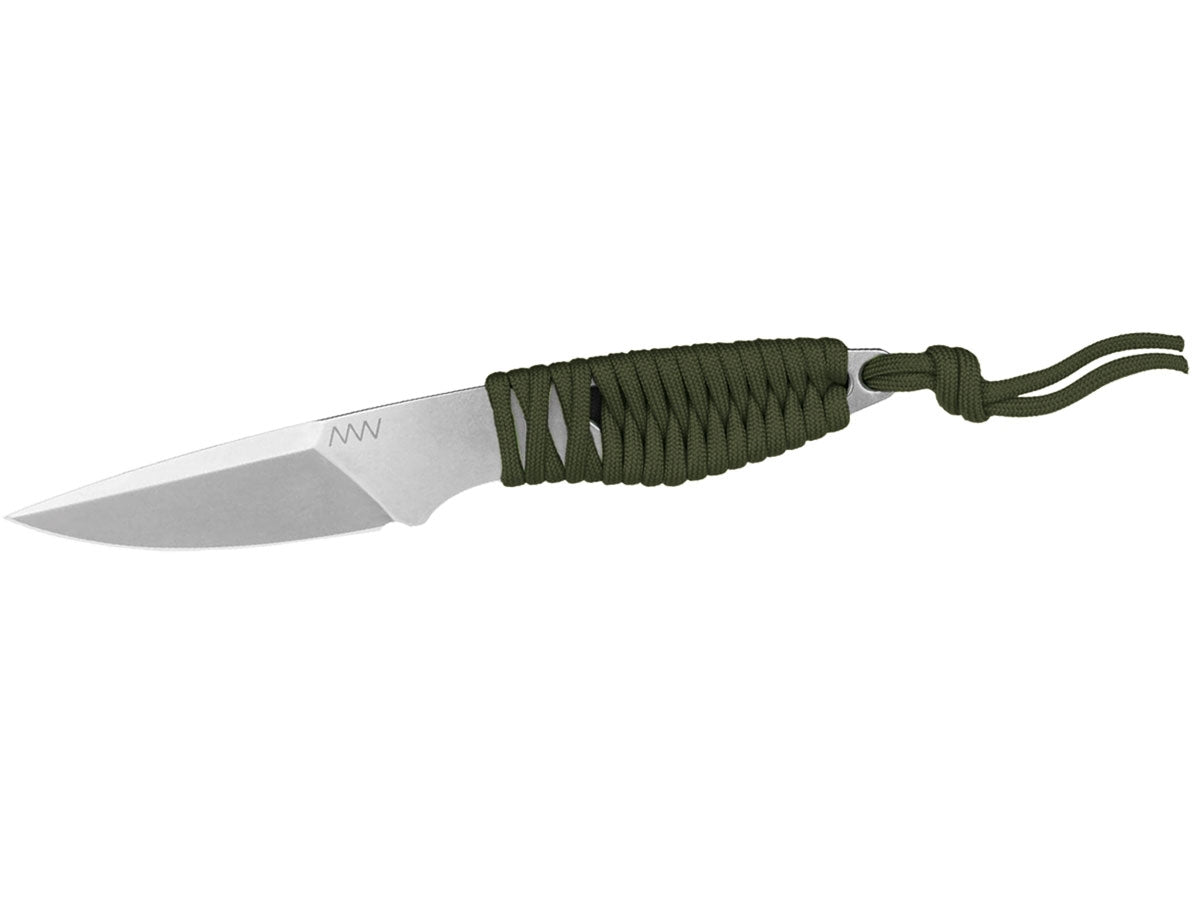 Coltello da collo ANV P100 Sleipner stonewash paracord olive ANVP100-004