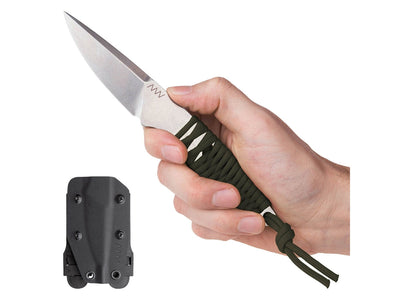 Dettaglio ANV P100 monoblocco Sleipner fodero ultrasottile paracord olive
