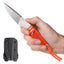 Dettaglio ANV P100 monoblocco Sleipner fodero ultrasottile paracord arancione