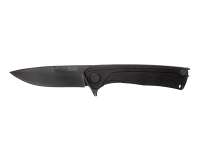 ANV Z100 Sleipner DLC GRN nero ANVZ100-048, vista frontale lama drop point
