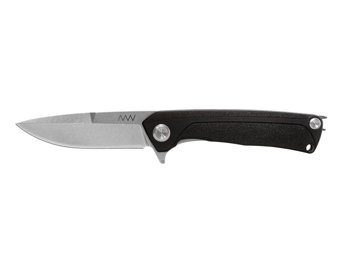 Coltello EDC ANV Z100 Sleipner stonewash GRN nero liner lock ANVZ100-047