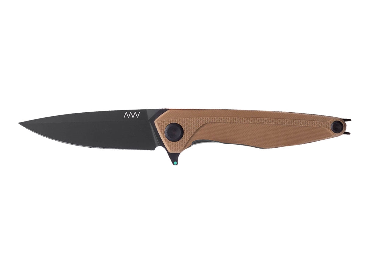 ANV Z300 Sleipner DLC G10 coyote ANVZ300-020, vista frontale lama spear point DLC