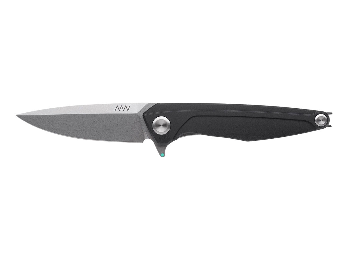 ANV Z300 Sleipner STW Dural ANVZ300-016, vista frontale lama spear point stonewash