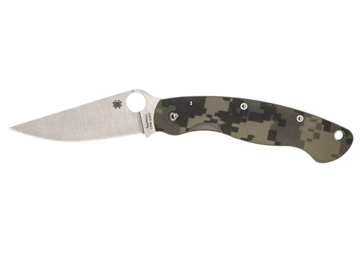 Spyderco Military C36GPCMO2 lama CPM S30V piatta, manico G-10 mimetico, Liner Lock