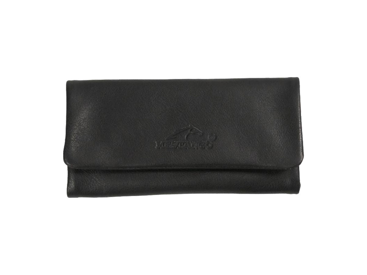 Borsa portatabacco Mestango Frost 2016 in pelle nera con chiusura magnetica
