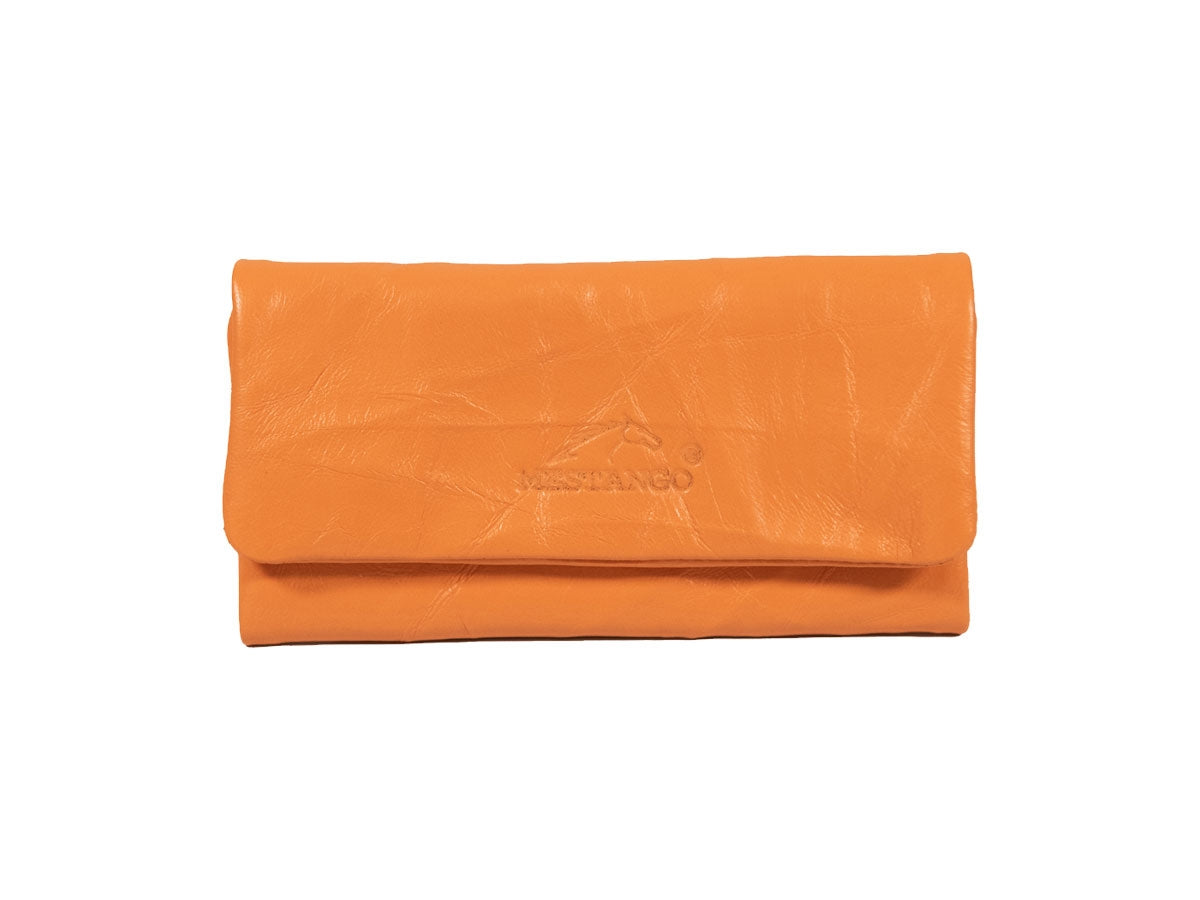 Borsa portatabacco Mestango Summer Boost 2017 in pelle arancione con chiusura magnetica