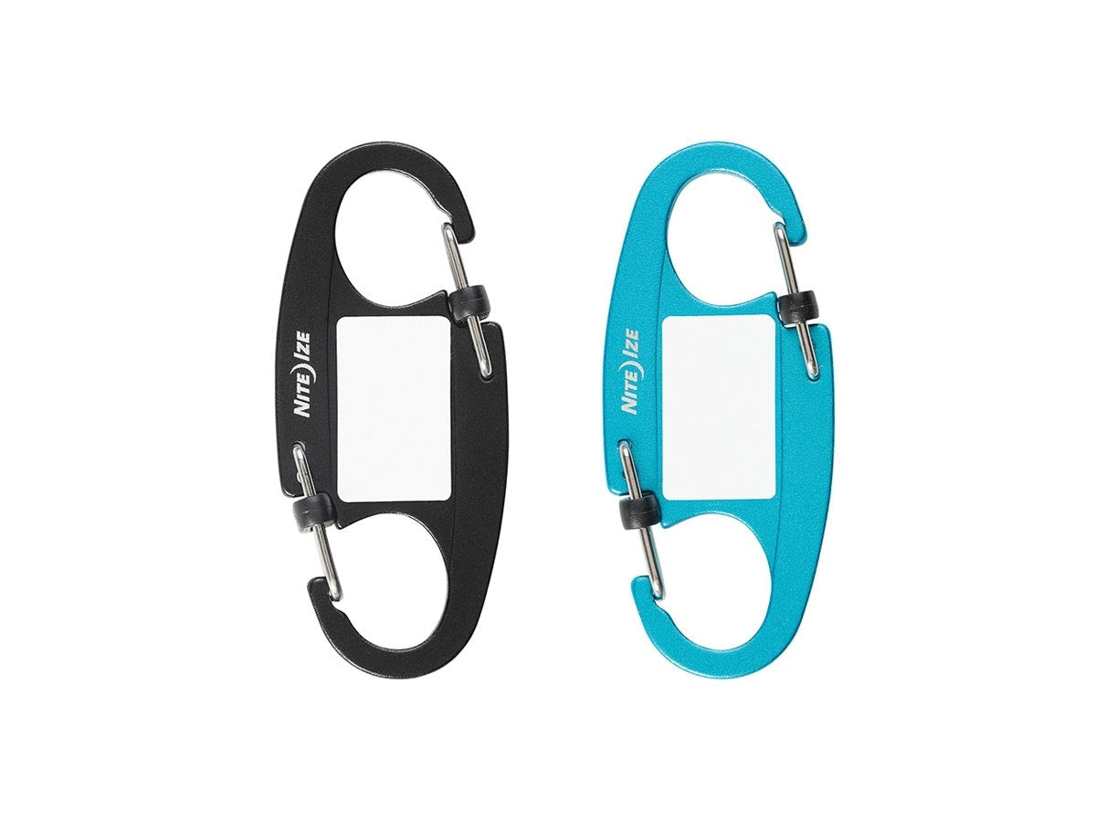 Niteize Identikey Slidelock Dual Carabiner 2Pz Black & Blue IKSLA-A1-2R6