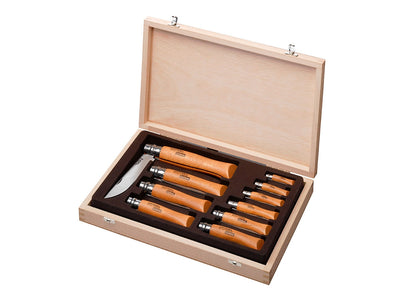 Opinel Box Legno Tradizione 10 Pz Carbonio (183102)