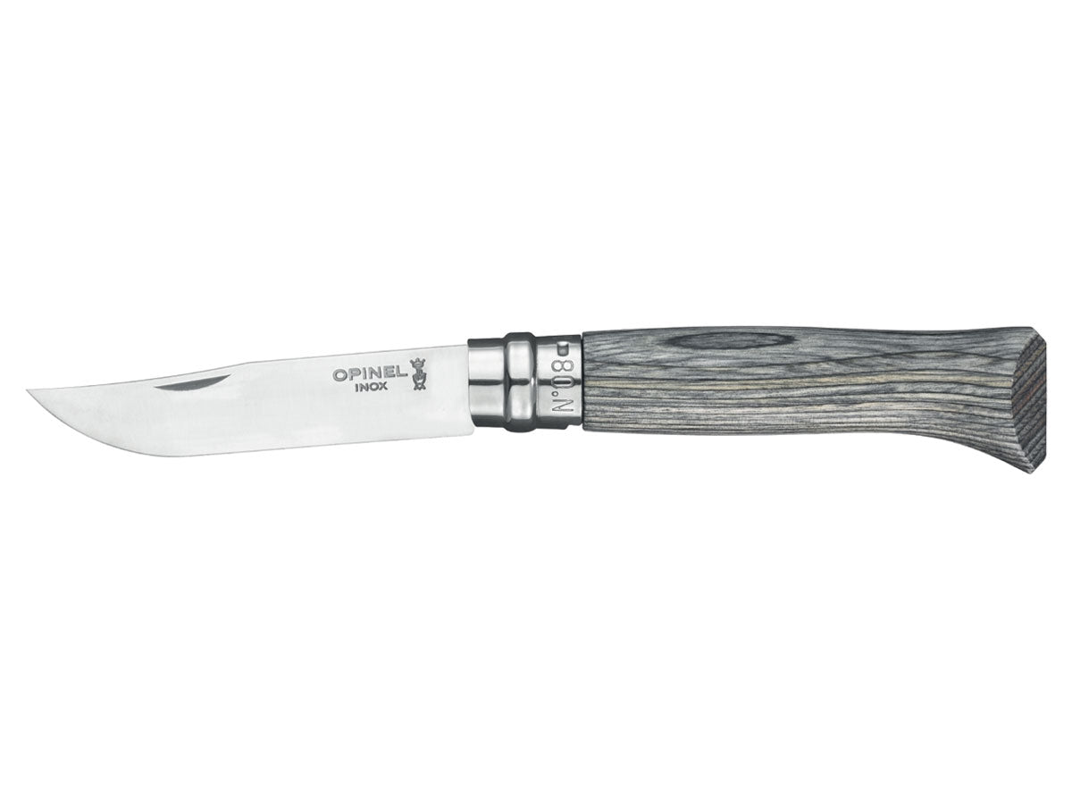 Opinel Tradizione Lusso N°08 Inox Betulla Lamellare Grigia (002389)