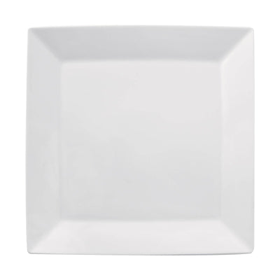 Gural Merid Piatto Piano Quadrato in Porcellana Bianca 30x30 cm 6 Pezzi