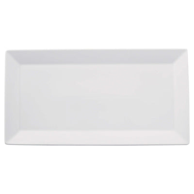 Gural Merid Vassoio Rettangolare in Porcellana Bianca 34x18 cm