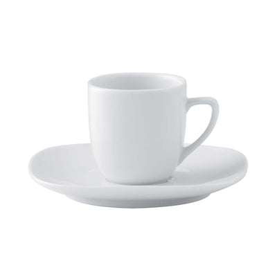 Gural Mimoza Piattino Quadrato per Tazza Caffè in Porcellana Bianca 12,2 cm 12 Pezzi