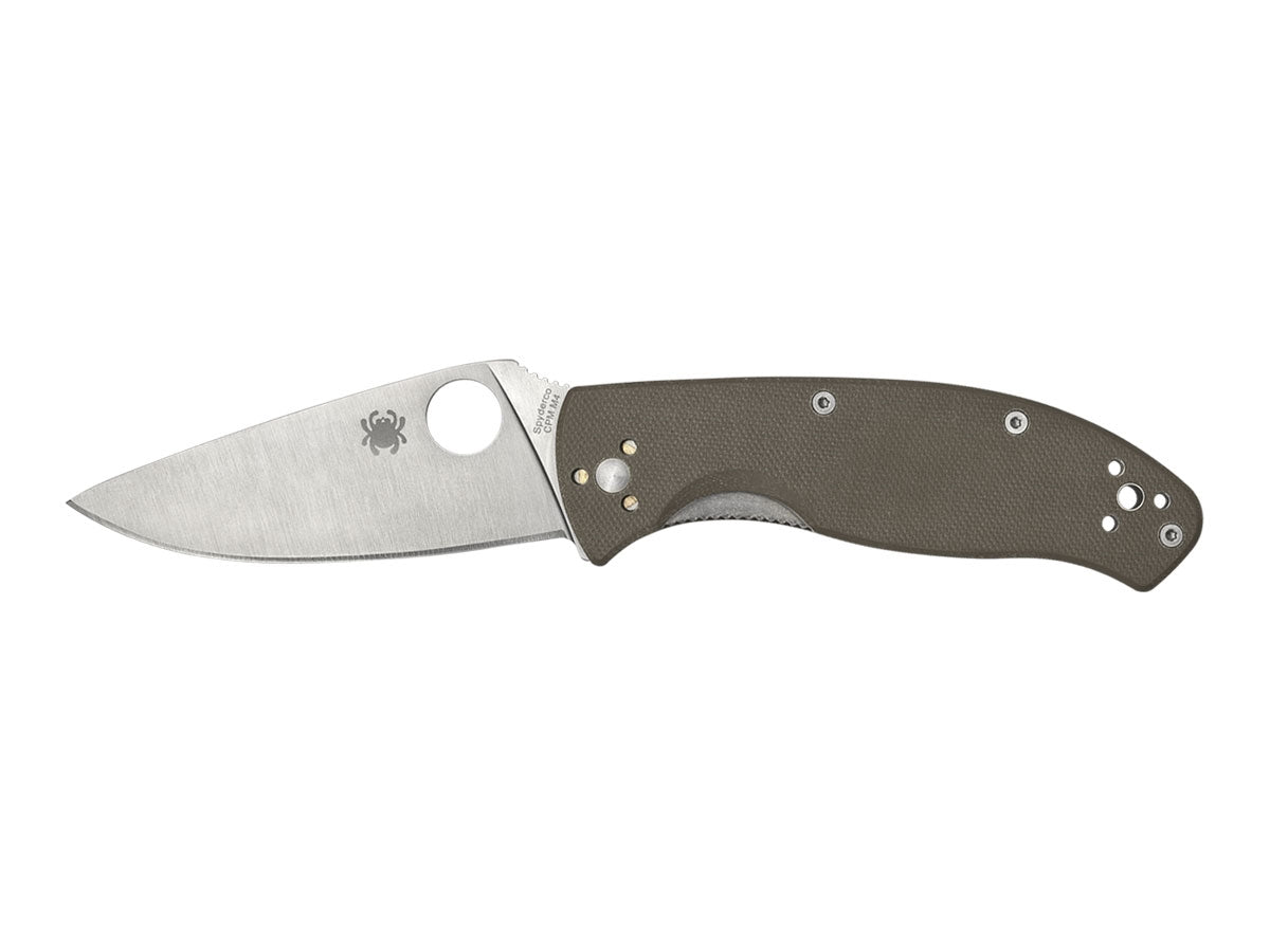 Spyderco Tenacious C122GBNM4P manico G-10 marrone, lama liscia CPM M4 alta resistenza