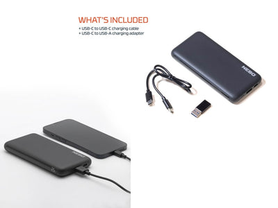 NEBO 10K POWERBANK PBK-0019 - porte USB-A e USB-C PD per ricarica rapida