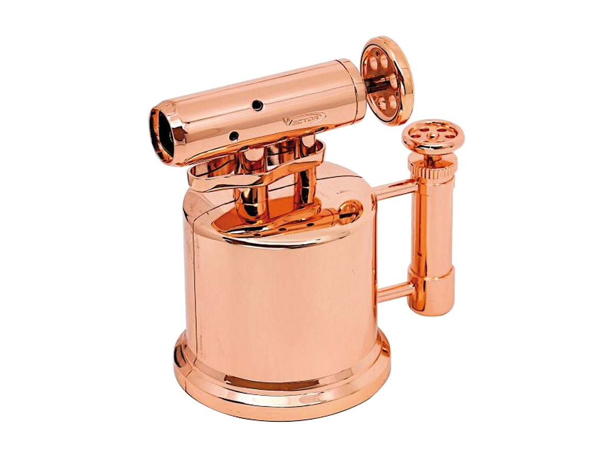 Vector Quadpump accendisigari quadrupla fiamma rose gold lucido