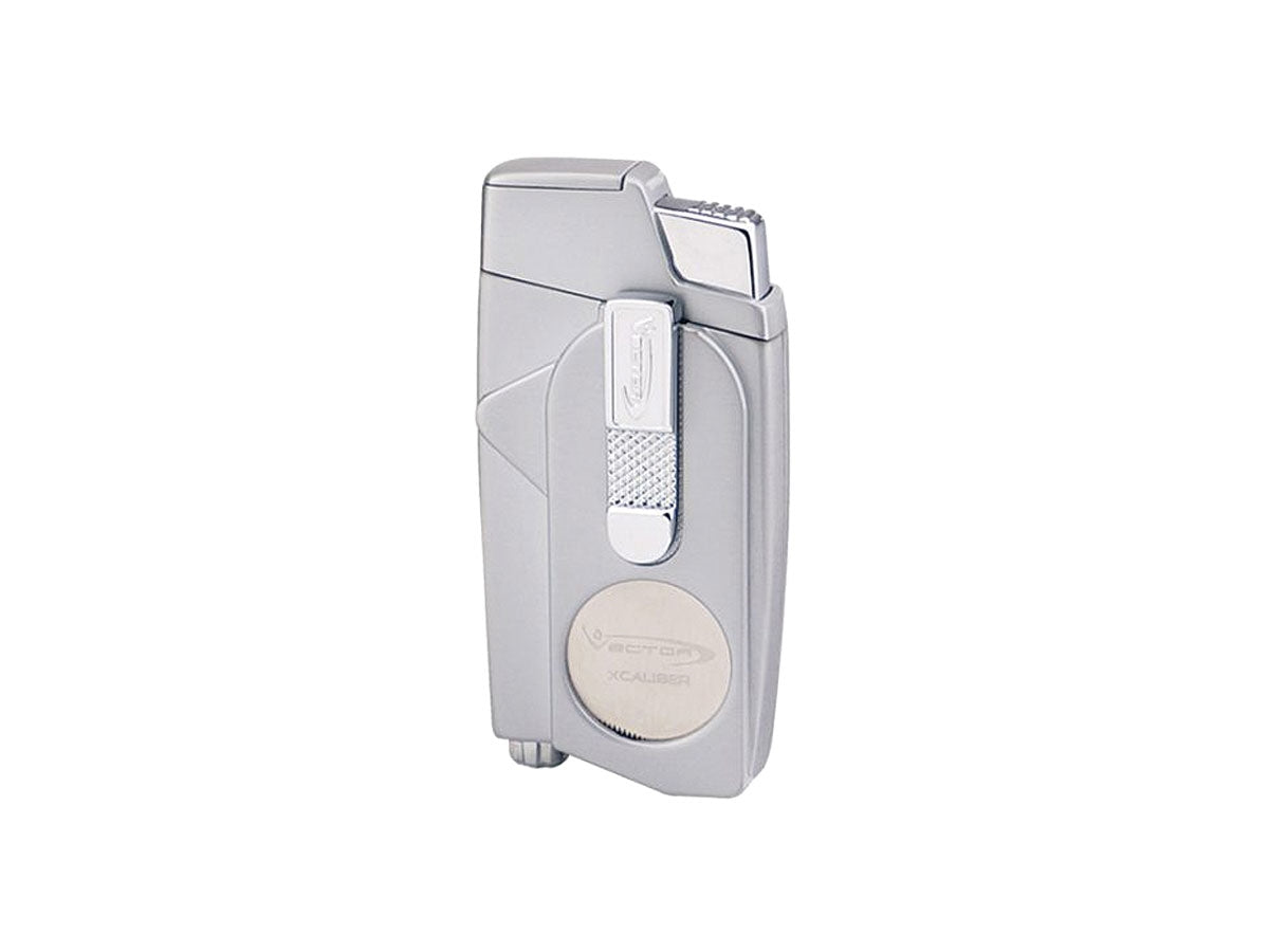 Vector Xcaliber accendisigari dual jet chrome satin