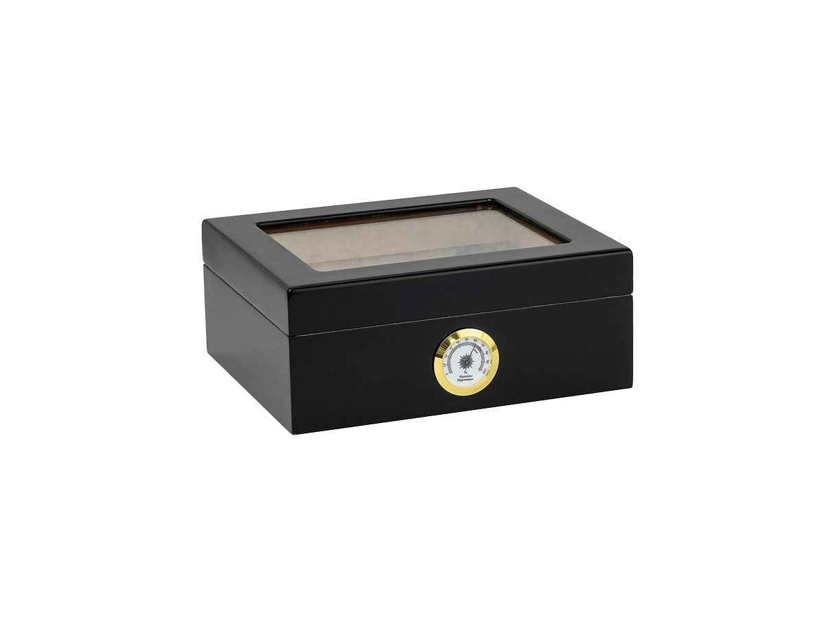 Humidor Supreme Umidificatore Capri Glasstop Color Black Medium HUM-25HYG-BK