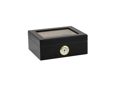 Humidor Supreme Umidificatore Capri Glasstop Color Black Medium HUM-25HYG-BK