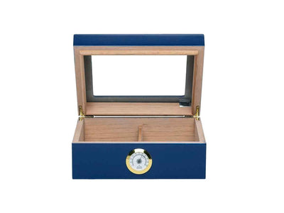 Humidor Supreme Umidificatore Capri Glasstop Color Blue Medium HUM-25HYG-BL