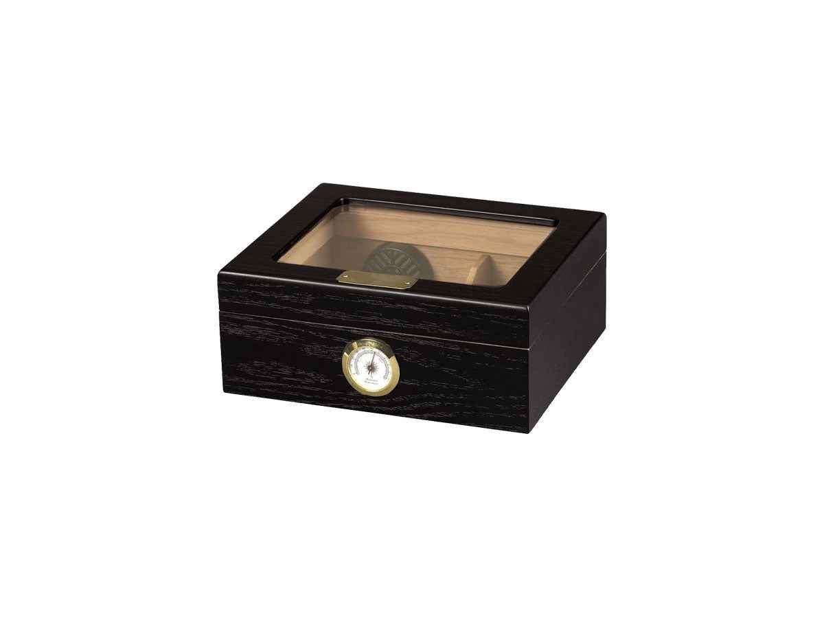Humidor Supreme Umidificatore Capri Oak Glasstop Medium HUM-25BLK