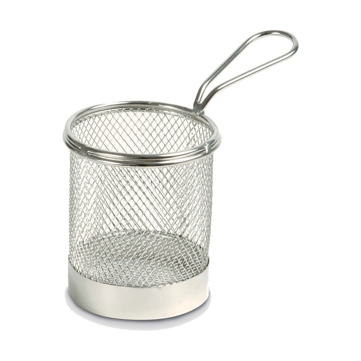 Cestello per Servire Tondo in Filo Inox Ø 9 cm