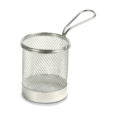 Cestello per Servire Tondo in Filo Inox Ø 9 cm