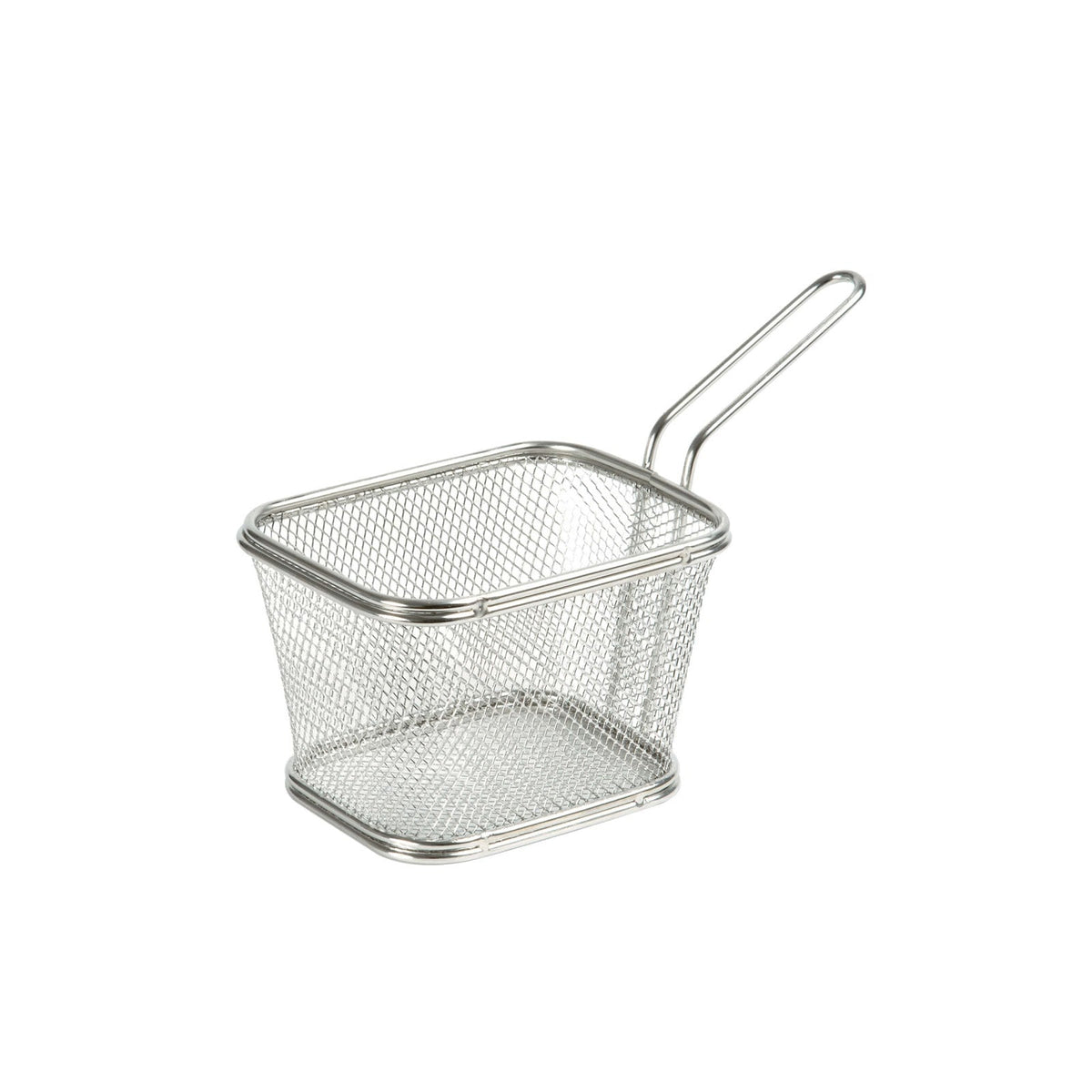 Cestello per Servire Rettangolare in Filo Inox 10,5x9,5 cm
