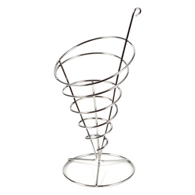 Cestello per Servire a Cono in Filo Inox Ø 11,5 cm