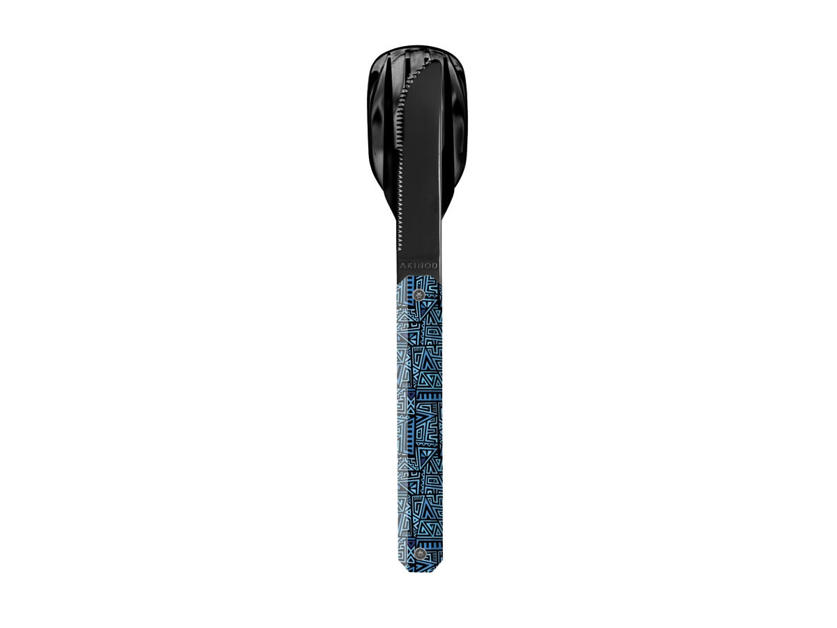 Akinod Magnetic Straight Cutlery 12H34 Black Mirror Aztèque