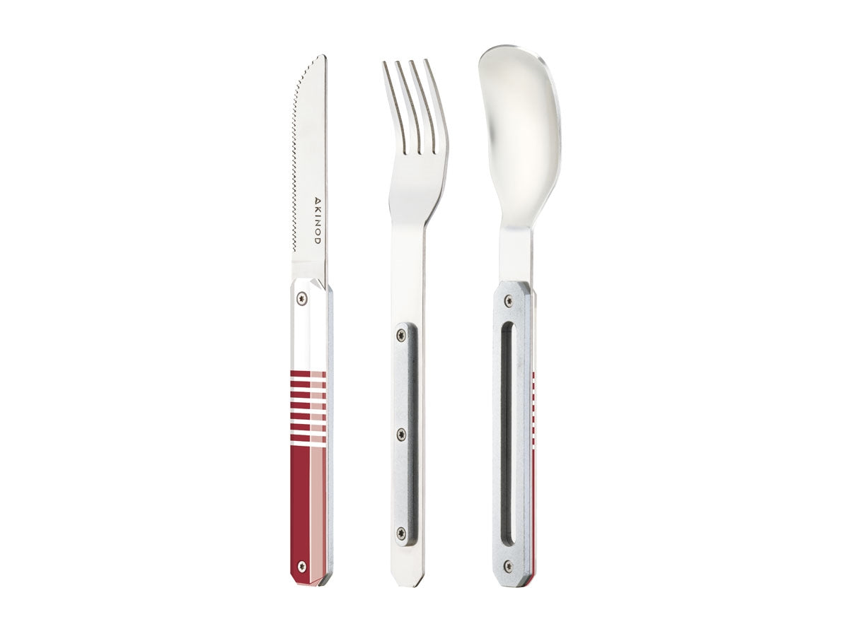 Akinod Magnetic Straight Cutlery 12H34 Mirror Marinière Rouge - foto 2