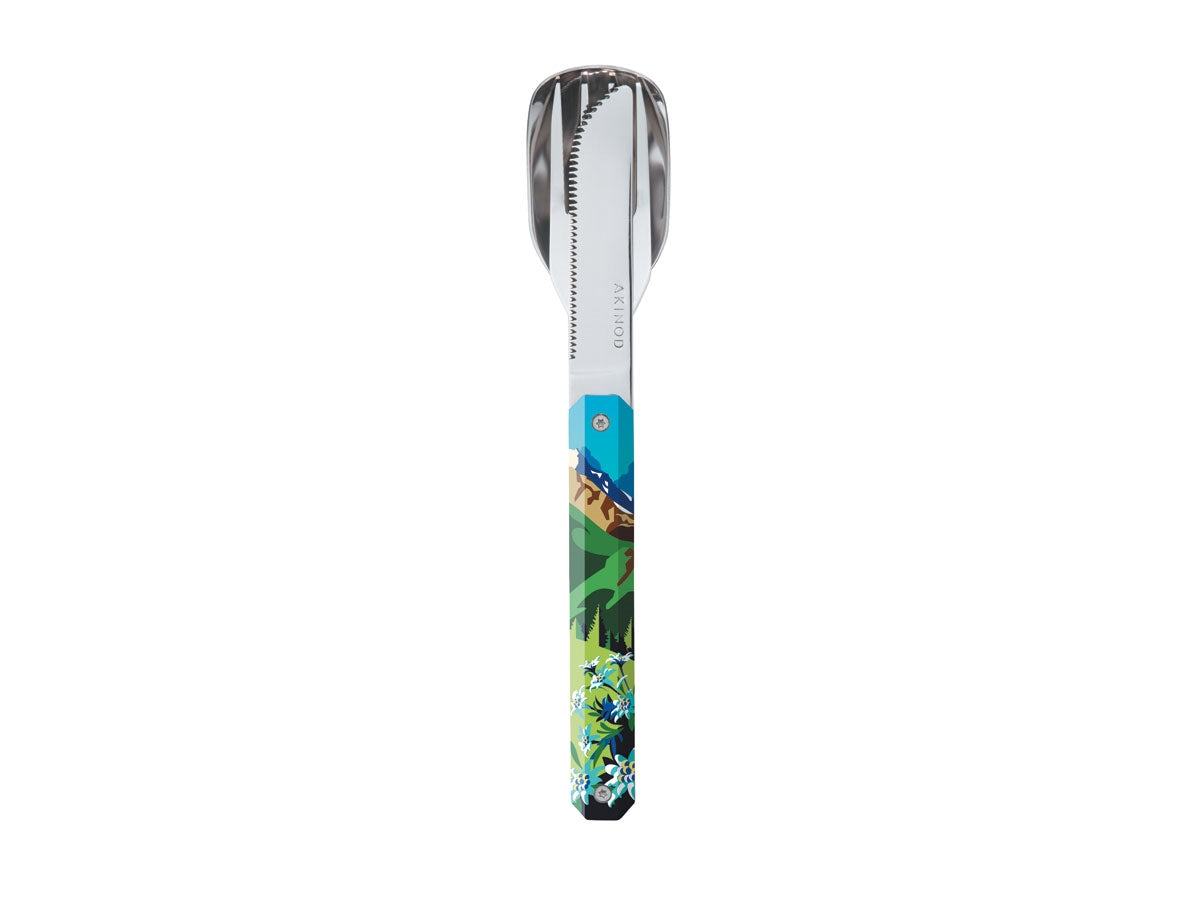 Akinod Magnetic Straight Cutlery 12H34 Mirror Montagne Eté