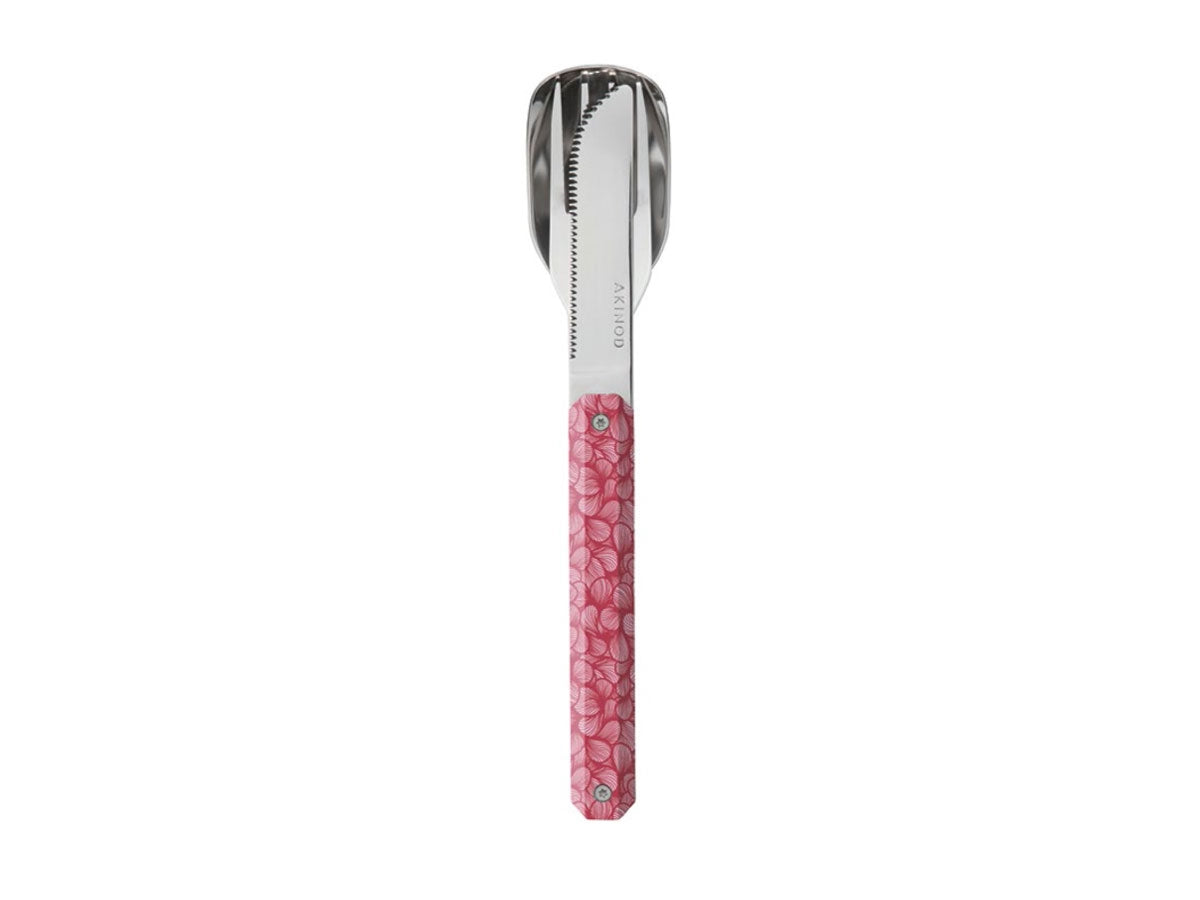 Akinod Magnetic Straight Cutlery 12H34 Mirror Rose Délicat