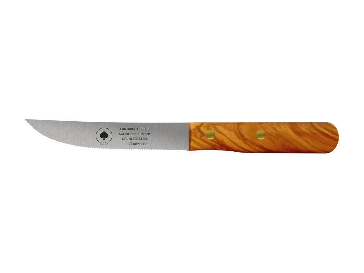 Pikas Bistecca Seghettato (Steak knife) Cm 11,5 Olive